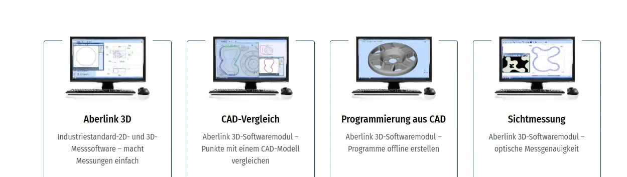 Werkzeugleiste von Aberlink 3D mit den Messfunktionen